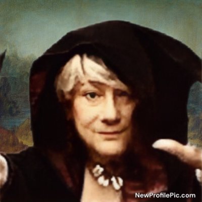 Gamin' Granny in a black hood costume.